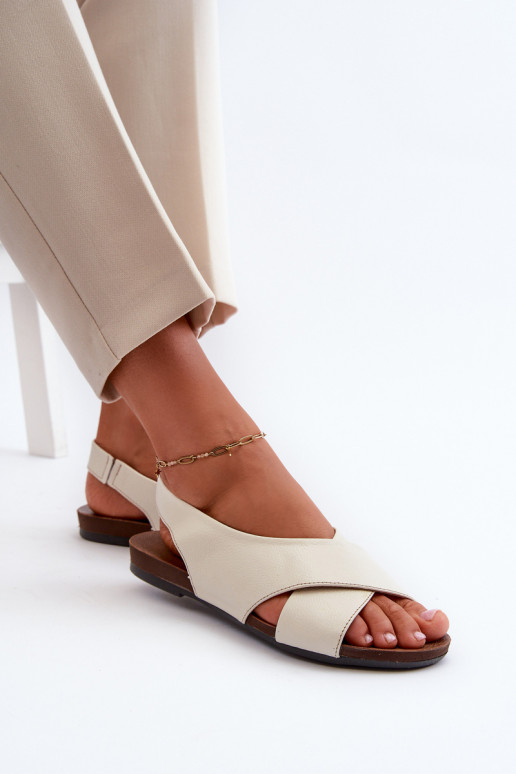 Zazoo 40407 des sandales Peau Féminin couleur ivoire Zazoo 40407 des sandales Peau Féminin couleur ivoire