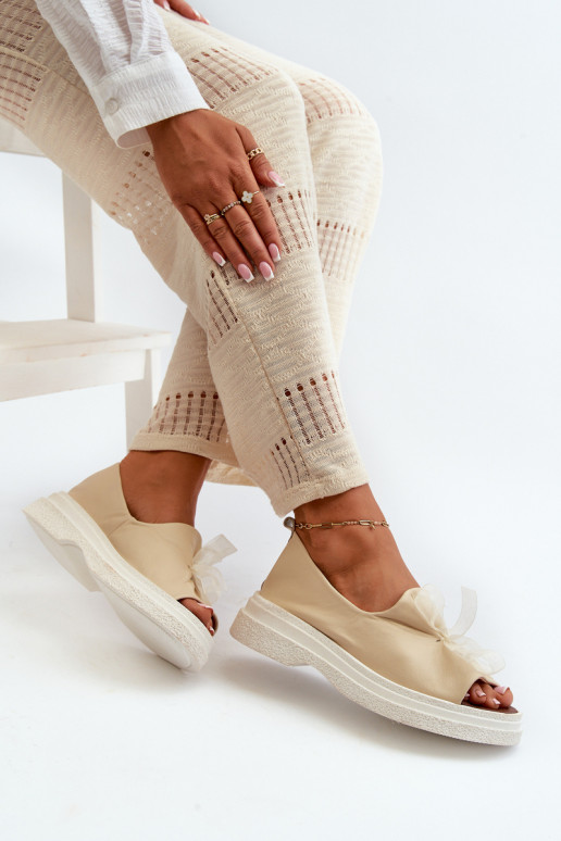 Zazoo 2939 Sandales pour femmes Féminin avec des rubans couleur ivoire Zazoo 2939 Sandales pour femmes Féminin avec des rubans couleur ivoire