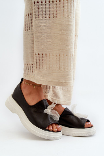 Zazoo 2939 Sandales pour femmes Féminin avec des rubans couleur noire 2