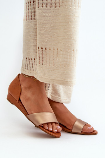 Sandales pour femmes Il fautciejka 1971-68 brun-couleur dorée 2