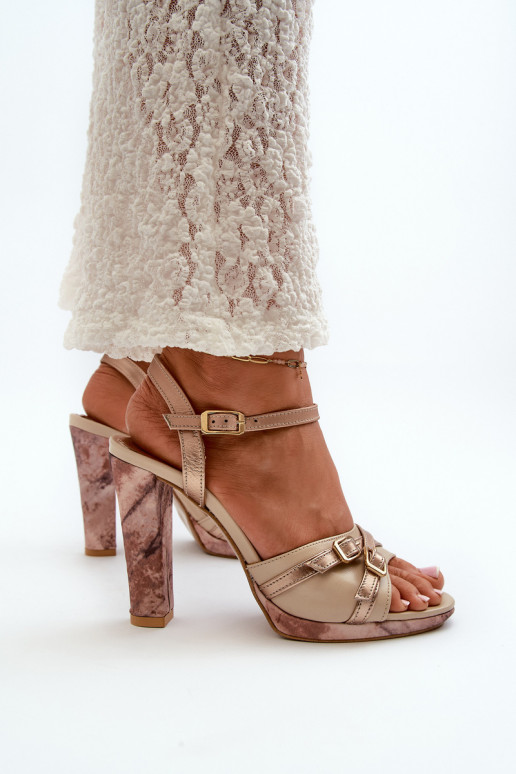 Peau Sandales à talons hauts pour femme Il fautciejka 06564-22 beige-couleur dorée Peau Sandales à talons hauts pour femme Il fautciejka 06564-22 beige-couleur dorée