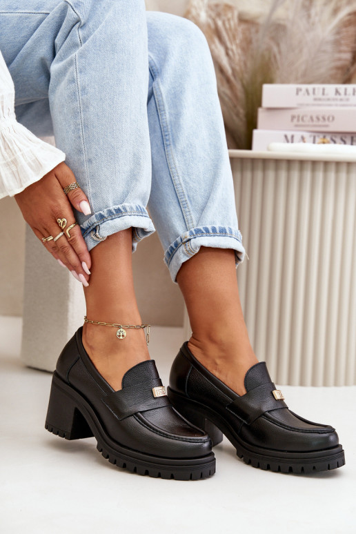 Zazoo 20168 Style élégant chaussures Féminin avec des talons Cuir naturel couleur noire Zazoo 20168 Style élégant chaussures Féminin avec des talons Cuir naturel couleur noire