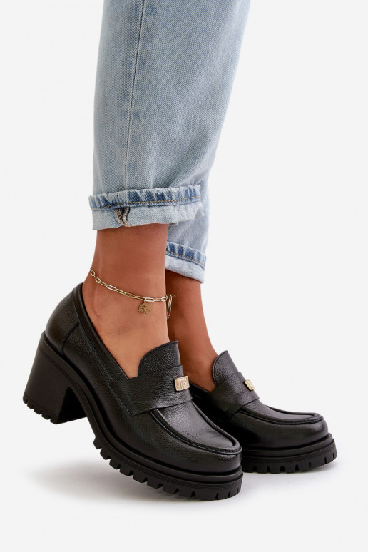 Zazoo 20168 Style élégant chaussures Féminin avec des talons Cuir naturel couleur noire Zazoo 20168 Style élégant chaussures Féminin avec des talons Cuir naturel couleur noire