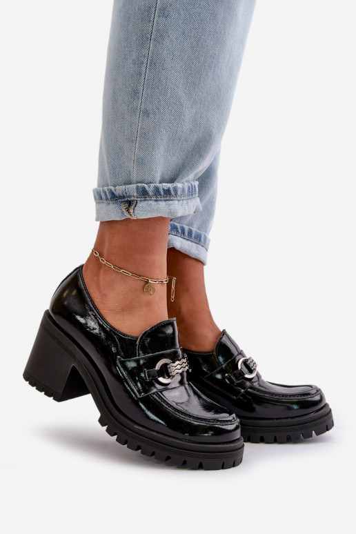 Zazoo 20175 avec effet vernis chaussures Féminin avec des talons Cuir naturel couleur noire Zazoo 20175 avec effet vernis chaussures Féminin avec des talons Cuir naturel couleur noire