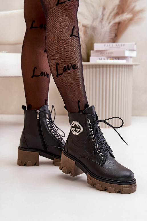 Zazoo 60376 Peau réchauffer Bottes avec fermetures éclair couleur noire