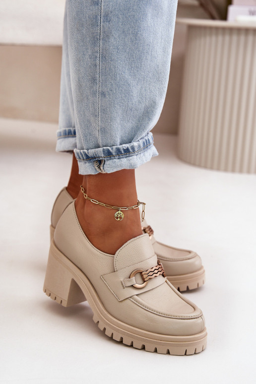 Zazoo 20175 chaussures Féminin avec des talons Cuir naturel couleur ivoire Zazoo 20175 chaussures Féminin avec des talons Cuir naturel couleur ivoire