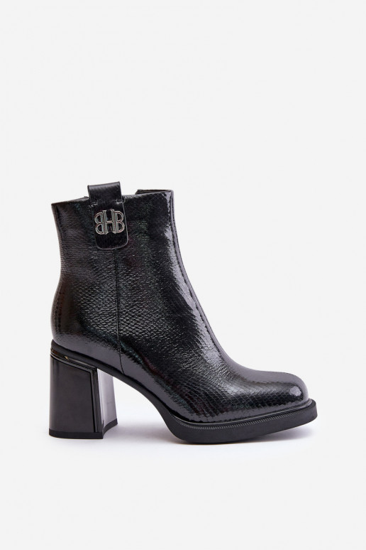 avec imitation peau de serpent Bottes pour femmes Cuir naturel couleur noire Vinceza 66670 avec imitation peau de serpent Bottes pour femmes Cuir naturel couleur noire Vinceza 66670