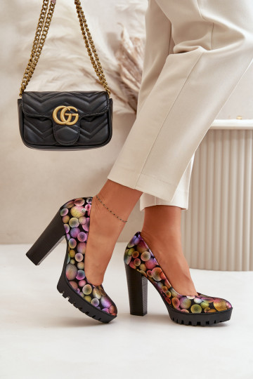 Peau Chaussures avec des talons Il fautciejka 02629-39 Couleurs différentes 2