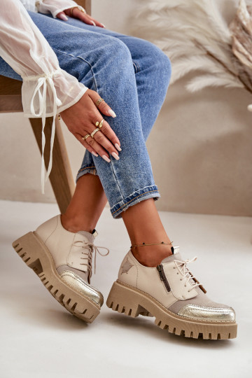 chaussures Féminin Fabriqué en cuir naturel beige Il fautciejka 06177-04