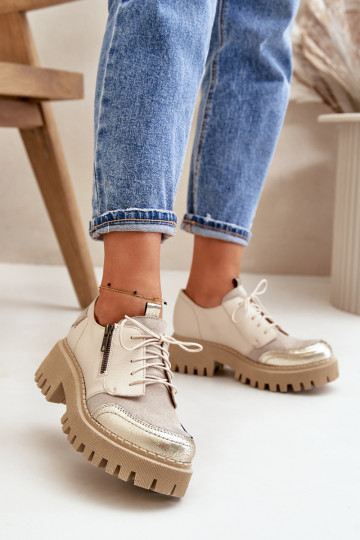 chaussures Féminin Fabriqué en cuir naturel beige Il fautciejka 06177-04 2