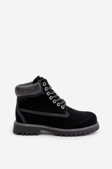 Bottines en daim isolées pour hommes Big Star OO174138 HI-POLY SYSTEM, couleur noire 2