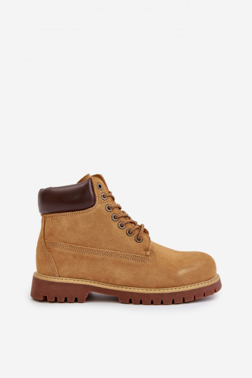 Bottines en daim isolées pour hommes Big Star OO174136 HI-POLY SYSTEM, couleur marron 2