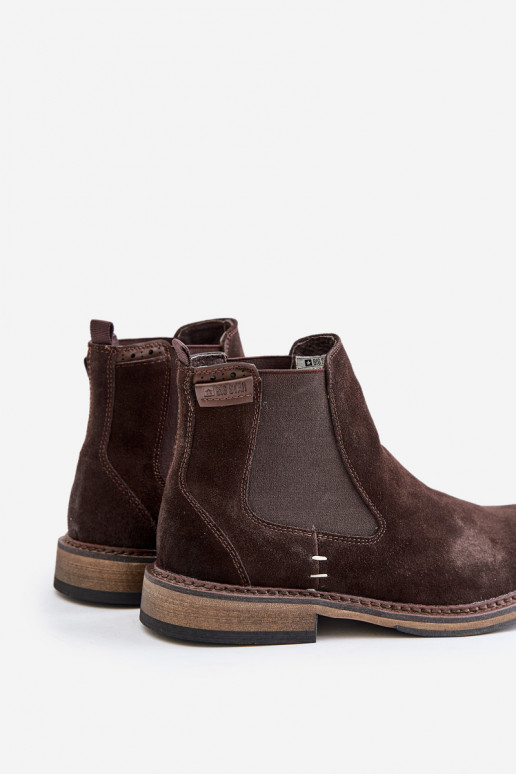 en daim bottes élégantes Mâle Big Star OO174155 marron