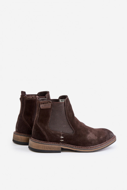 en daim bottes élégantes Mâle Big Star OO174155 marron