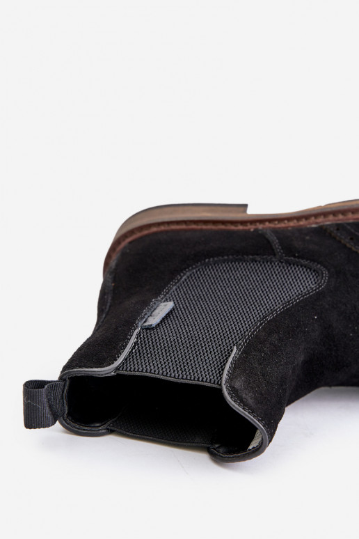 en daim Mâle bottes élégantes Big Star OO174192 couleur noire en daim Mâle bottes élégantes Big Star OO174192 couleur noire