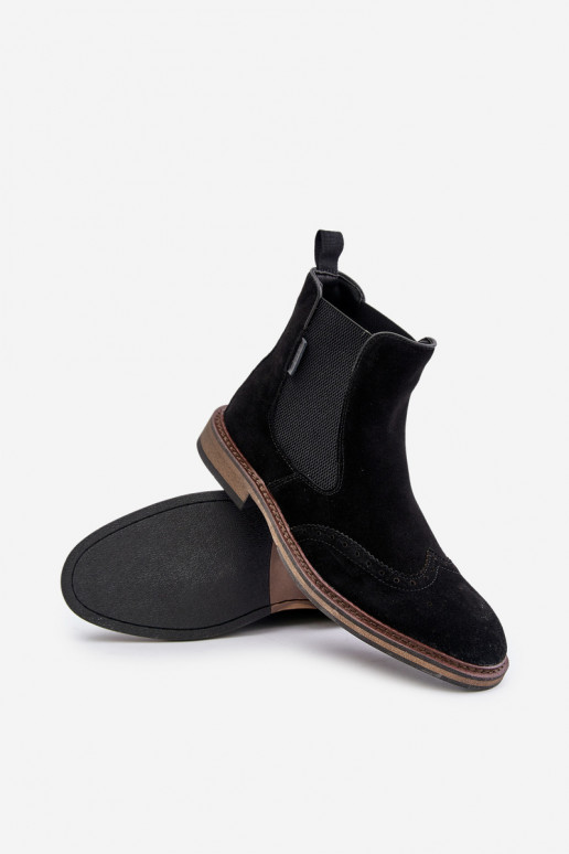 en daim Mâle bottes élégantes Big Star OO174192 couleur noire en daim Mâle bottes élégantes Big Star OO174192 couleur noire