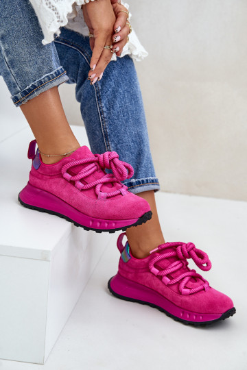 en daim Chaussures modèle baskets FémininGrubym Laçagem Artiker 54C1461 couleur rose