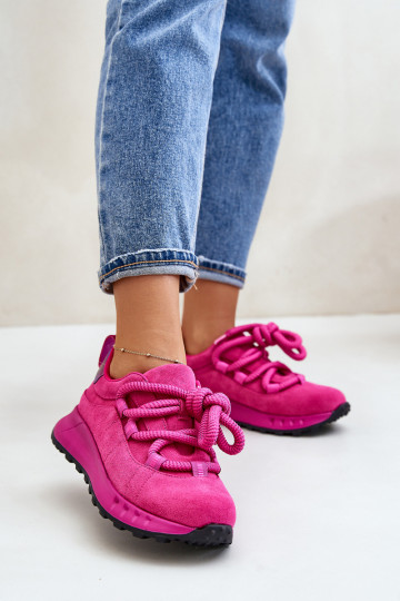 en daim Chaussures modèle baskets FémininGrubym Laçagem Artiker 54C1461 couleur rose 2