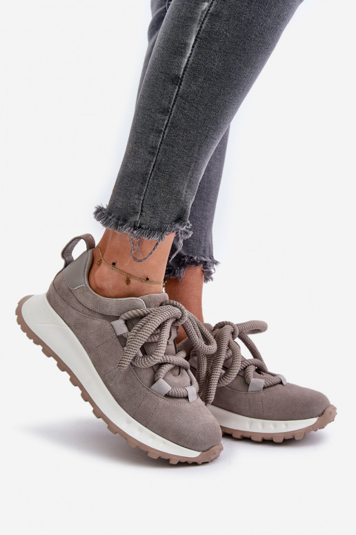 en daim Chaussures modèle baskets FémininGrubym Laçagem Artiker 54C1465 couleur grise