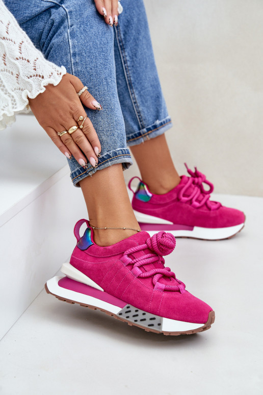 en daim Chaussures modèle baskets Féminin avec une plateformeGrubym Laçagem Artiker 55C0086 couleur rose en daim Chaussures modèle baskets Féminin avec une plateformeGrubym Laçagem Artiker 55C0086 couleur rose