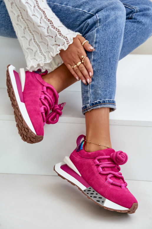 en daim Chaussures modèle baskets Féminin avec une plateformeGrubym Laçagem Artiker 55C0086 couleur rose en daim Chaussures modèle baskets Féminin avec une plateformeGrubym Laçagem Artiker 55C0086 couleur rose
