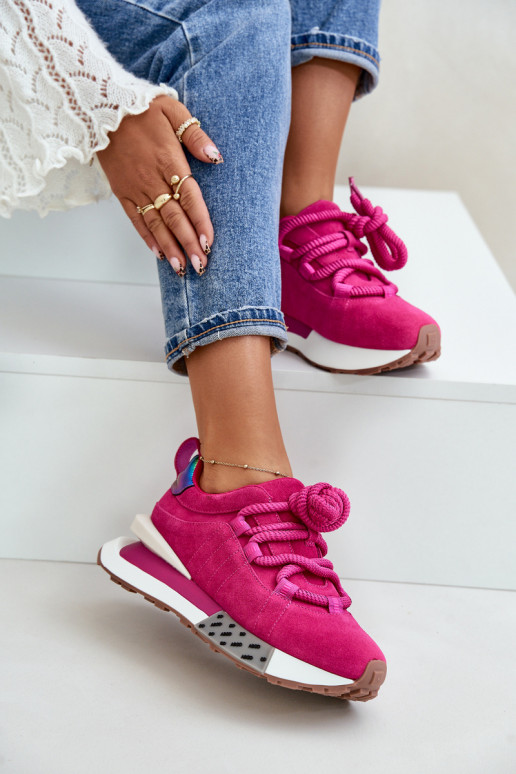en daim Chaussures modèle baskets Féminin avec une plateformeGrubym Laçagem Artiker 55C0086 couleur rose en daim Chaussures modèle baskets Féminin avec une plateformeGrubym Laçagem Artiker 55C0086 couleur rose