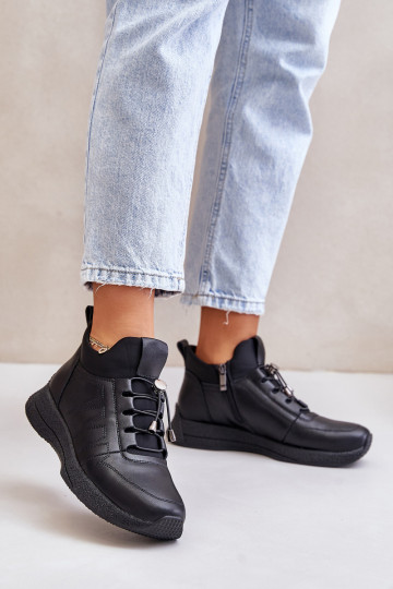 réchauffer baskets Peau Au Château Artiker 55C0041 couleur noire 2