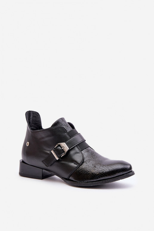 Peau Faible Bottes Au Château Il fautciejka 06692-01 couleur noire Peau Faible Bottes Au Château Il fautciejka 06692-01 couleur noire