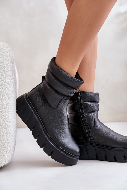 Zazoo 60512 Bottines femme en cuir naturel Au Château réchauffer avec du feutre couleur noire Zazoo 60512 Bottines femme en cuir naturel Au Château réchauffer avec du feutre couleur noire