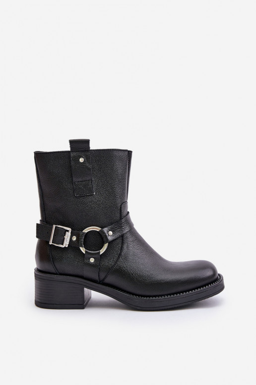 Zazoo 60480 Peau Bottes Sur un talon bas réchauffer couleur noire Zazoo 60480 Peau Bottes Sur un talon bas réchauffer couleur noire