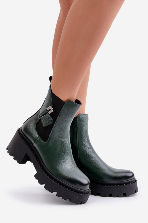 Zazoo 60490 Peau réchauffer Bottes avec des ornements couleur kaki Zazoo 60490 Peau réchauffer Bottes avec des ornements couleur kaki