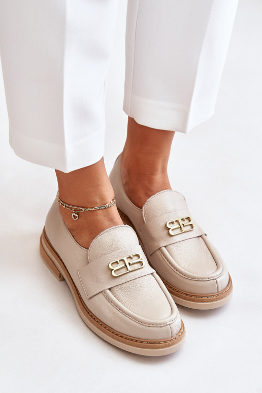 Zazoo 20174 Peau Style élégant chaussures Féminin avec des talons larges beige Zazoo 20174 Peau Style élégant chaussures Féminin avec des talons larges beige