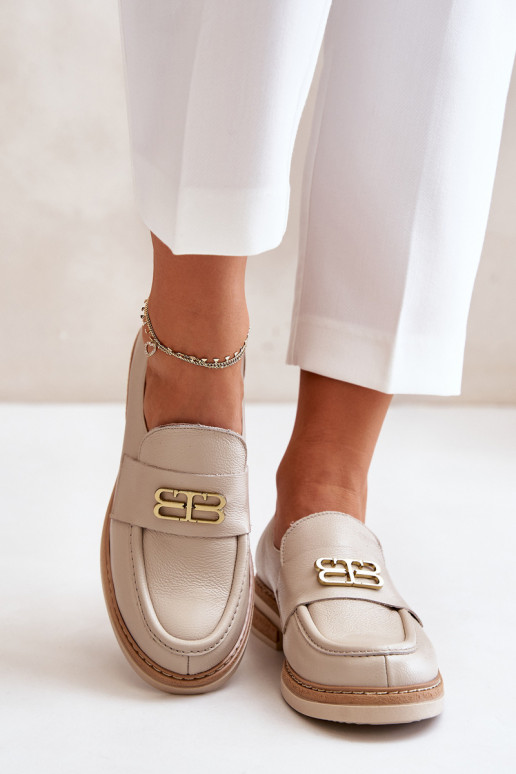 Zazoo 20174 Peau Style élégant chaussures Féminin avec des talons larges beige Zazoo 20174 Peau Style élégant chaussures Féminin avec des talons larges beige