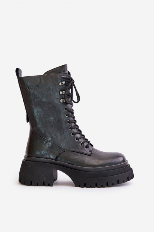 Peau Bottines de travail Féminin réchauffer GOE OO2N4121 couleur noire