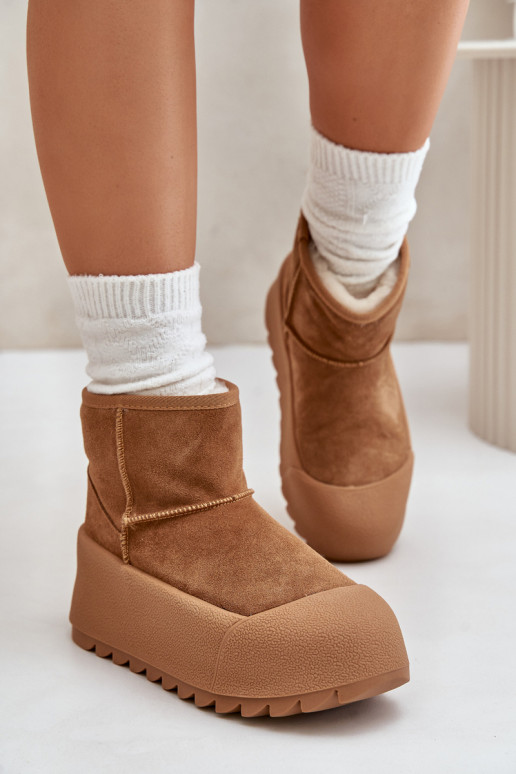 réchauffer en daim Bottes de neige avec une plateforme Big Star OO274A212 marron réchauffer en daim Bottes de neige avec une plateforme Big Star OO274A212 marron