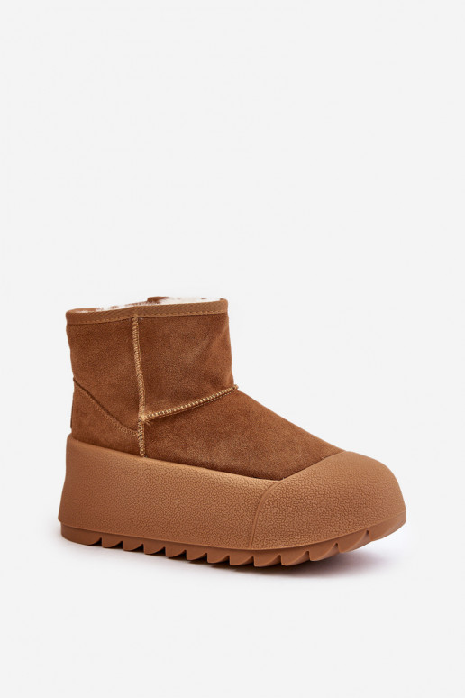 réchauffer en daim Bottes de neige avec une plateforme Big Star OO274A212 marron réchauffer en daim Bottes de neige avec une plateforme Big Star OO274A212 marron
