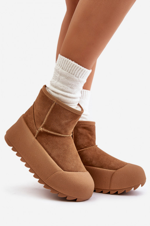 réchauffer en daim Bottes de neige avec une plateforme Big Star OO274A212 marron réchauffer en daim Bottes de neige avec une plateforme Big Star OO274A212 marron