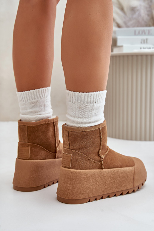 réchauffer en daim Bottes de neige avec une plateforme Big Star OO274A212 marron réchauffer en daim Bottes de neige avec une plateforme Big Star OO274A212 marron