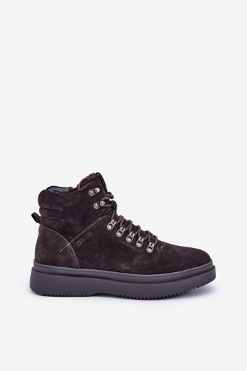 Bottes en daim chaudes pour hommes Big Star OO174189 couleur marron 2