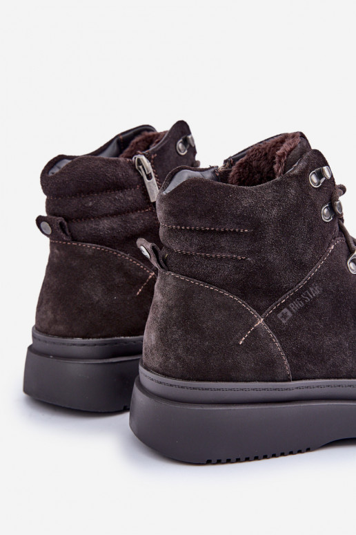 en daim chaussures Mâle réchauffer Big Star OO174189 marron en daim chaussures Mâle réchauffer Big Star OO174189 marron