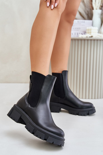 réchauffer Un modèle convaincant bottes élégantes en cuir écologique Big Star MM274071 couleur noire 2