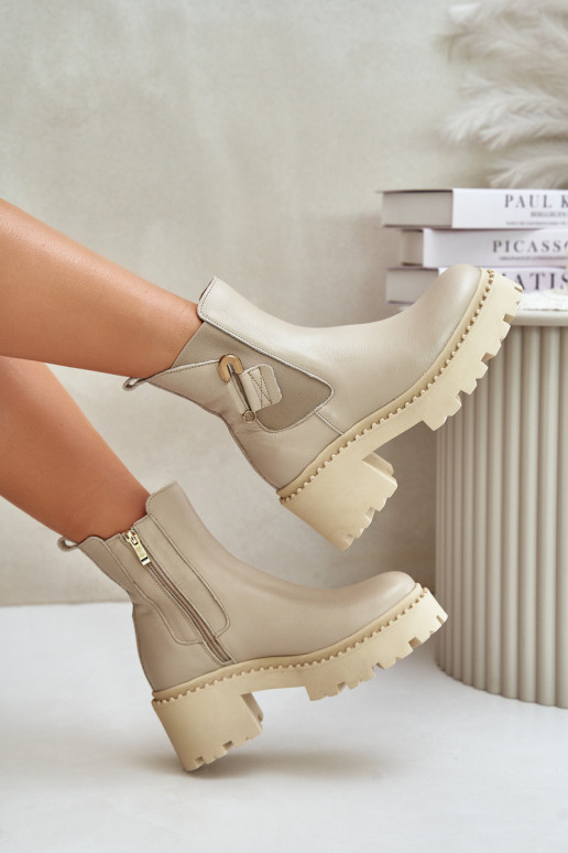 Zazoo 60490 Peau réchauffer Bottes avec des ornements couleur ivoire Zazoo 60490 Peau réchauffer Bottes avec des ornements couleur ivoire