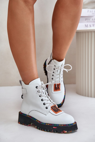 Peau Bottes chaussures Féminin Au Château Artiker 55C0515 couleur blanche