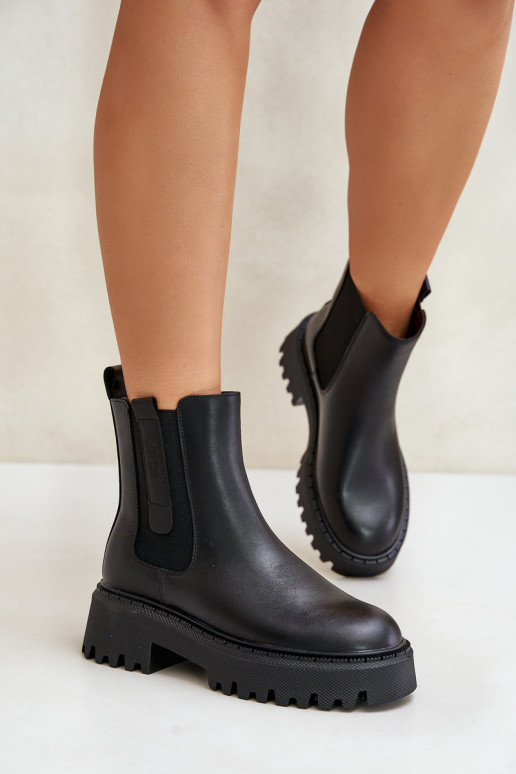 Peau réchauffer bottes élégantes Féminin Big Star OO274A386 couleur noire Peau réchauffer bottes élégantes Féminin Big Star OO274A386 couleur noire