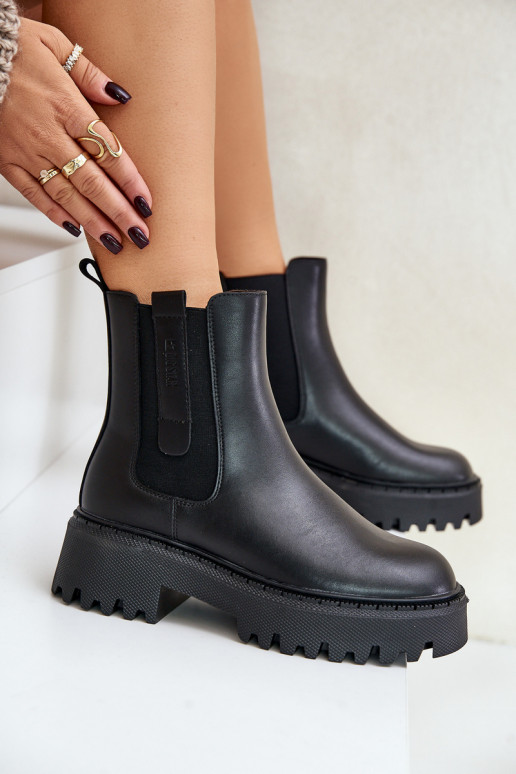 Peau réchauffer bottes élégantes Féminin Big Star OO274A386 couleur noire Peau réchauffer bottes élégantes Féminin Big Star OO274A386 couleur noire