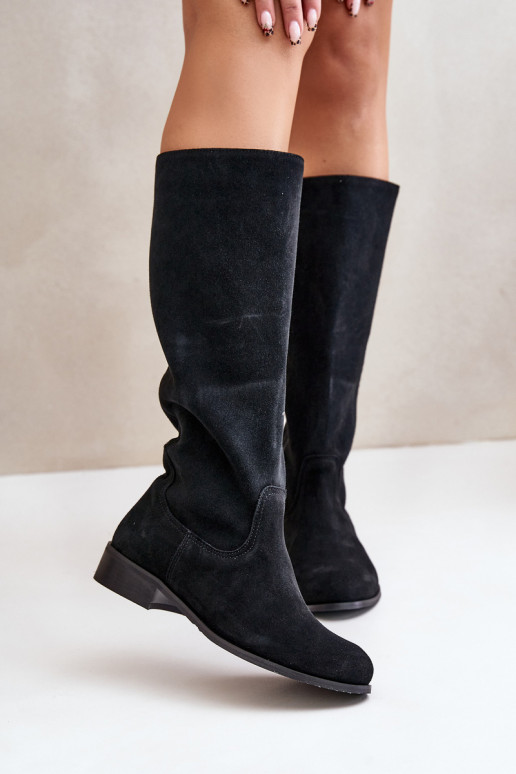 en daim bottes pour femmes Mi-mollet Au Château LeÀski 3616 couleur noire en daim bottes pour femmes Mi-mollet Au Château LeÀski 3616 couleur noire