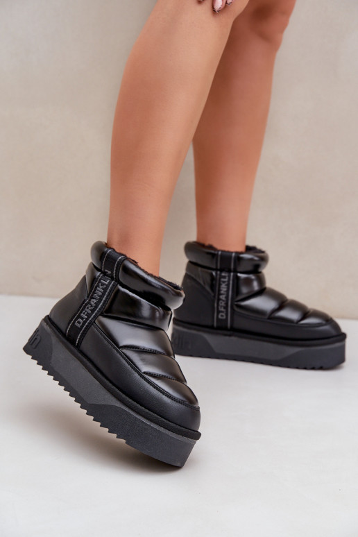 Faible Bottes de neige Sur une semelle épaisse D.Franklin DFSH371011 couleur noire Faible Bottes de neige Sur une semelle épaisse D.Franklin DFSH371011 couleur noire