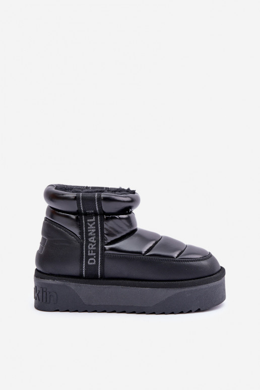 Faible Bottes de neige Sur une semelle épaisse D.Franklin DFSH371011 couleur noire Faible Bottes de neige Sur une semelle épaisse D.Franklin DFSH371011 couleur noire