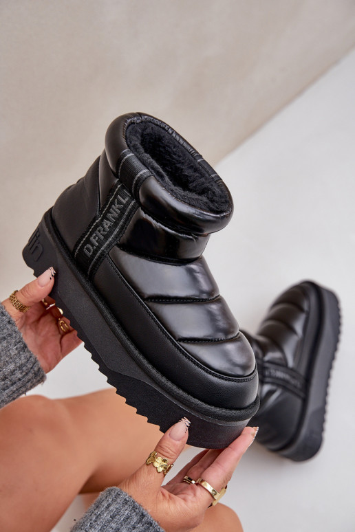 Faible Bottes de neige Sur une semelle épaisse D.Franklin DFSH371011 couleur noire Faible Bottes de neige Sur une semelle épaisse D.Franklin DFSH371011 couleur noire