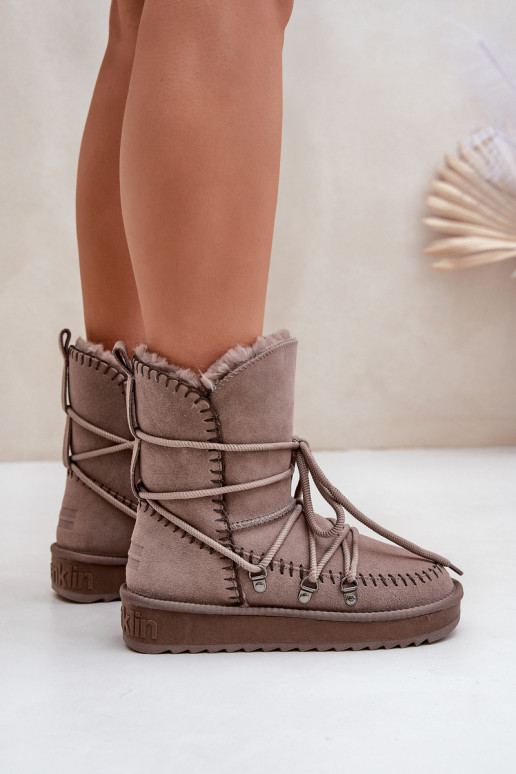 Bottes de neige FémininActivéturalnego en daimu D.Franklin DFSH375004 couleur argile Bottes de neige FémininActivéturalnego en daimu D.Franklin DFSH375004 couleur argile